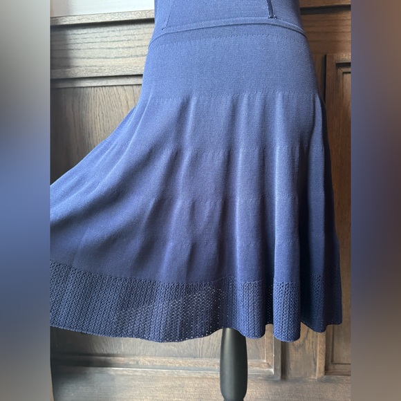 Cynthia Rowley Navy Knit Midi Dress small - Picture 7 of 10
